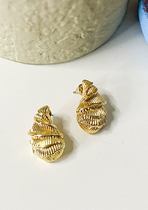 Gold Shell Studs