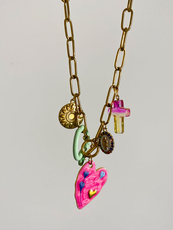 Eclectic Chunky Charms Necklace