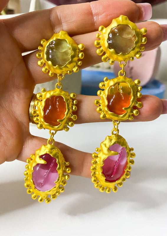 Molton Jewelled Drop Earrings