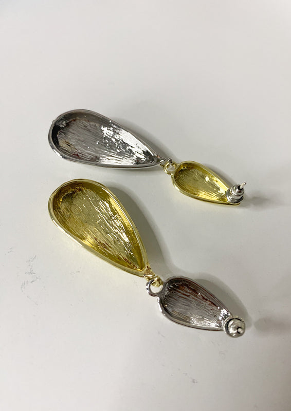 Teardrop Earrings in Gold & Silver