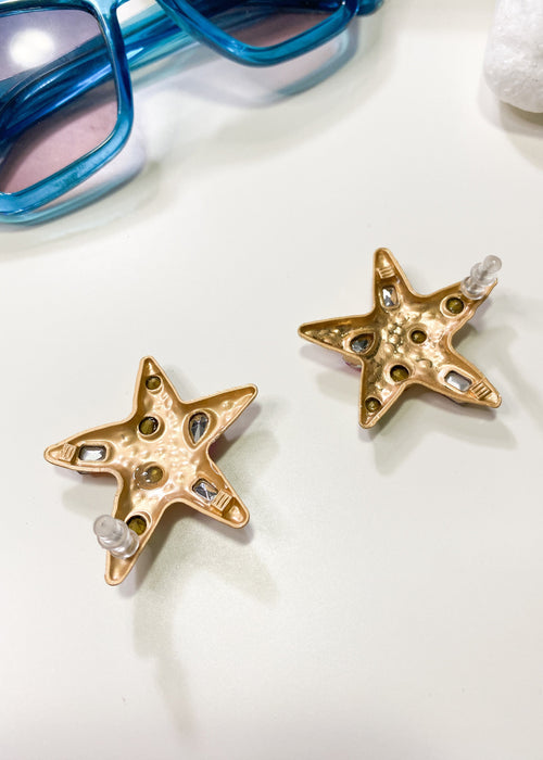 Jewelled Starfish Earrings