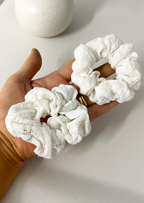 White Lace Scrunchie