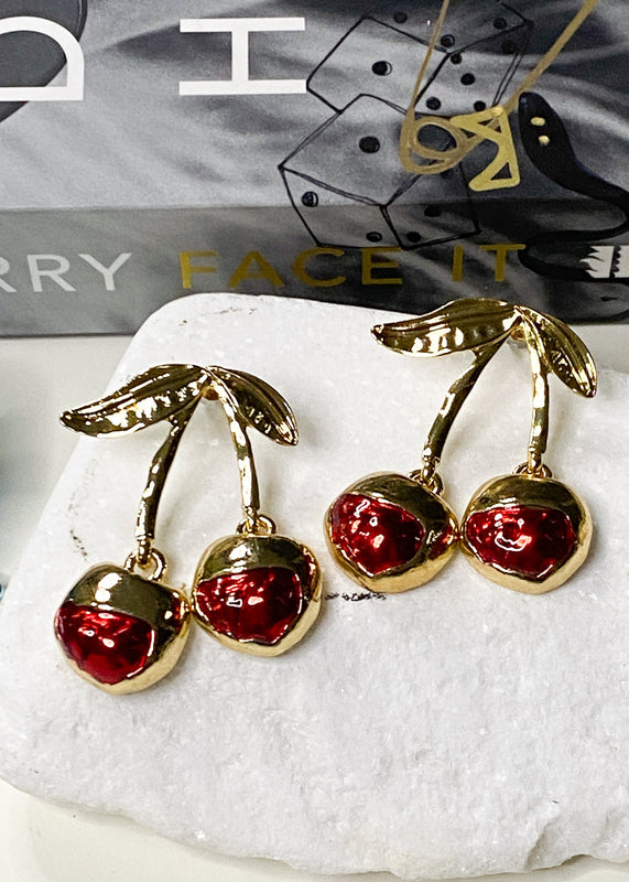 Cherry Drop Earrings