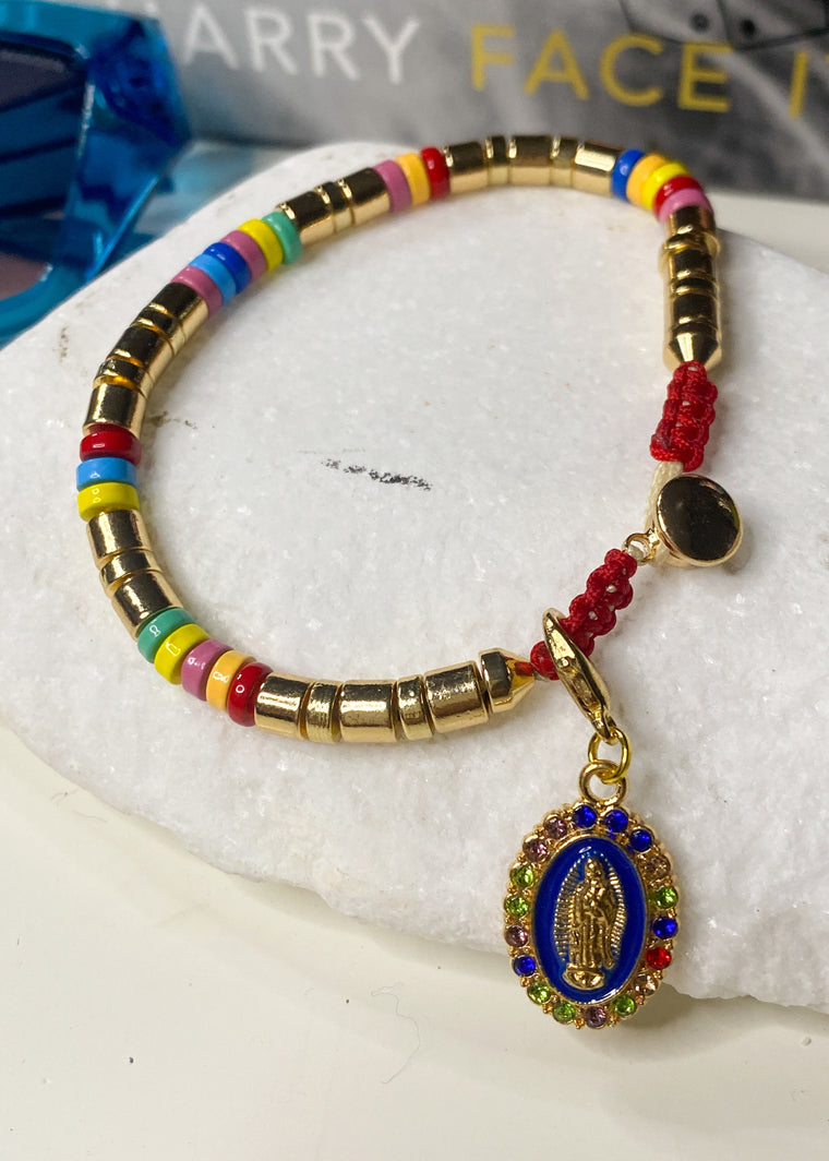 Gold & Enamel Detachable Charm Bracelet