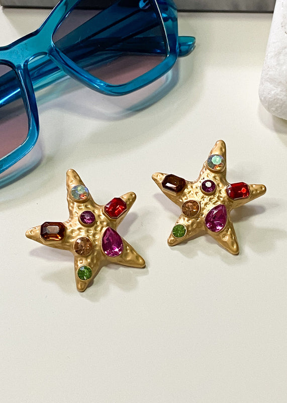 Jewelled Starfish Earrings