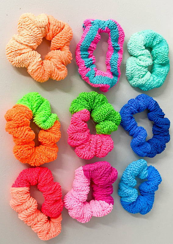 Two Tone Crinkle Scrunchies