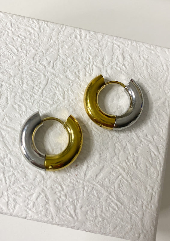 Mixed Metal Chunky Hoops