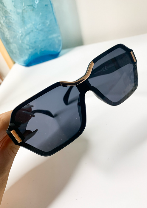 Gold Tipped Sunglasses Black