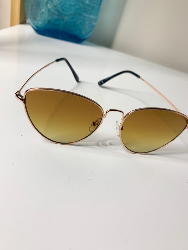 Cats Eye Sunglasses Tan