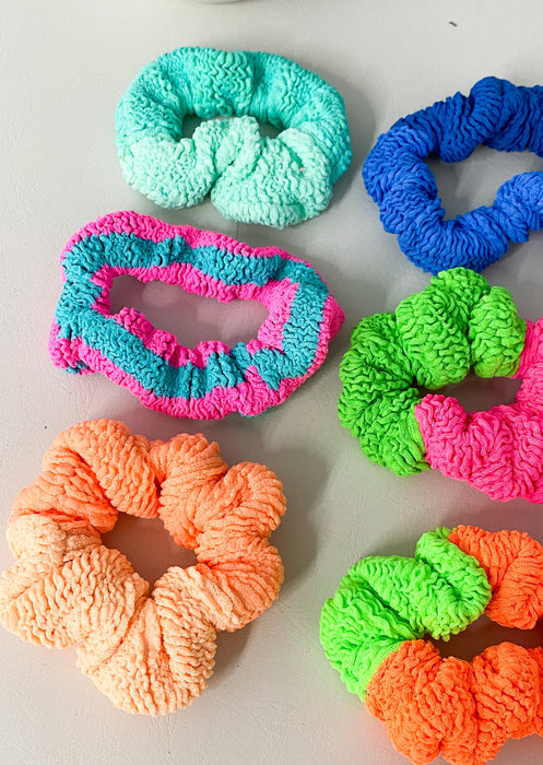 Two Tone Crinkle Scrunchies