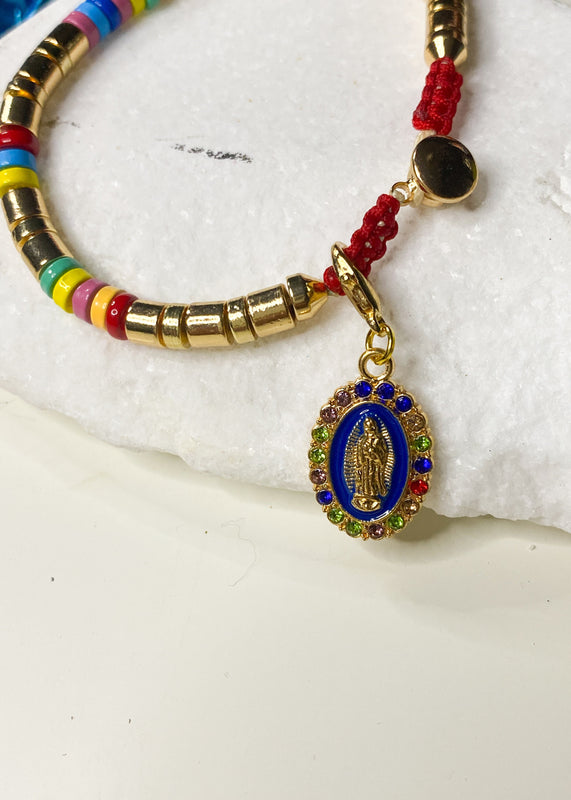 Gold & Enamel Detachable Charm Bracelet