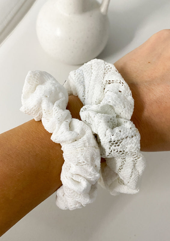 White Lace Scrunchie