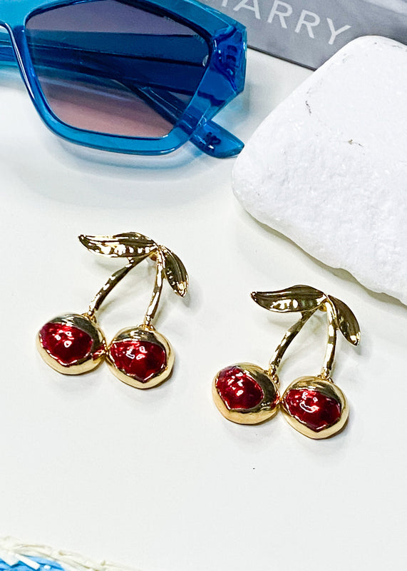 Cherry Drop Earrings