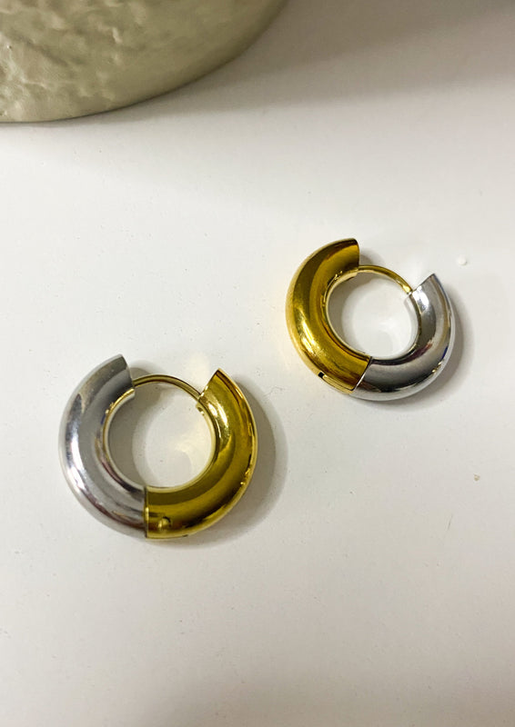 Mixed Metal Chunky Hoops