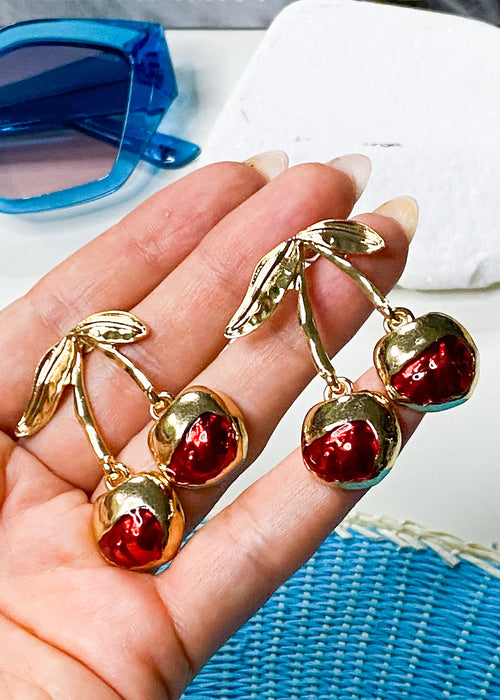 Cherry Drop Earrings