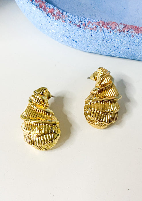 Gold Shell Studs