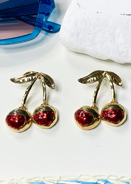 Cherry Drop Earrings