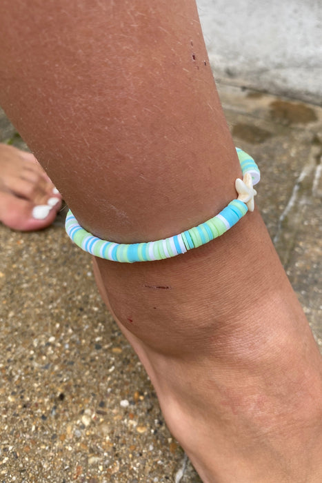 Starfish Aqua Mix Anklet