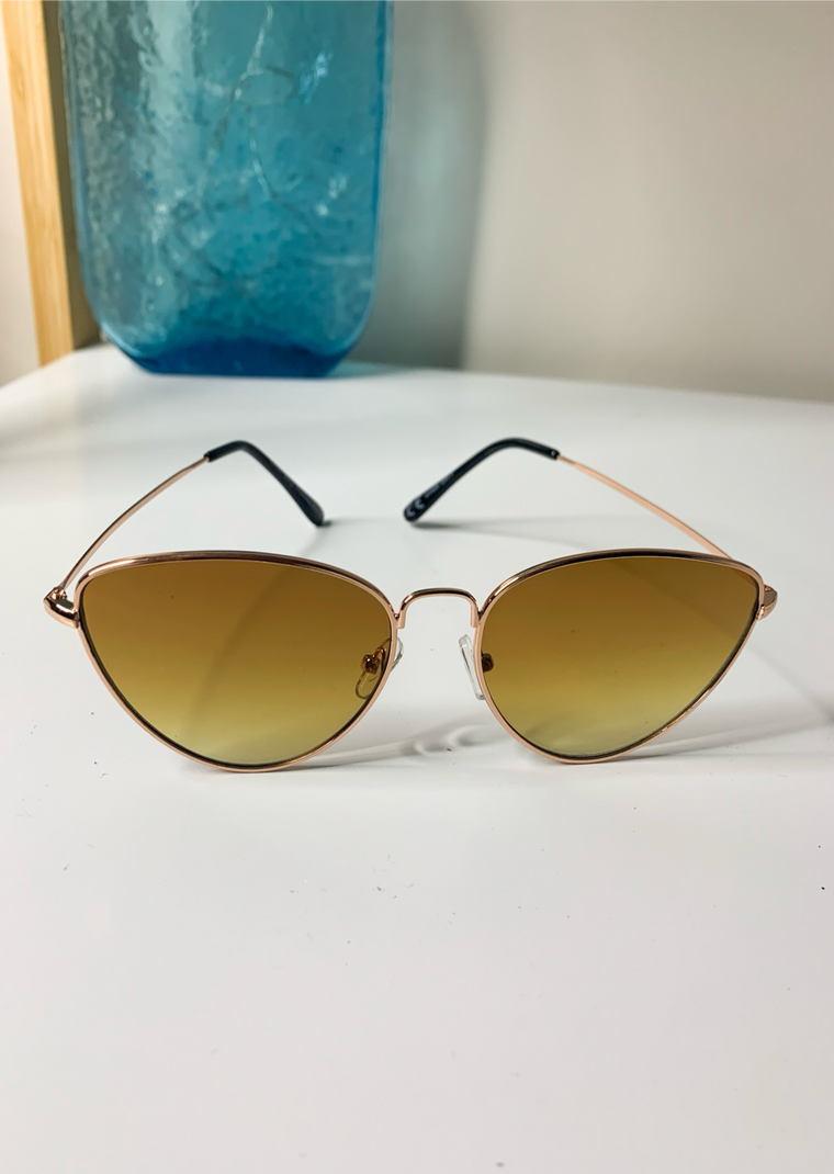 Cats Eye Sunglasses Tan