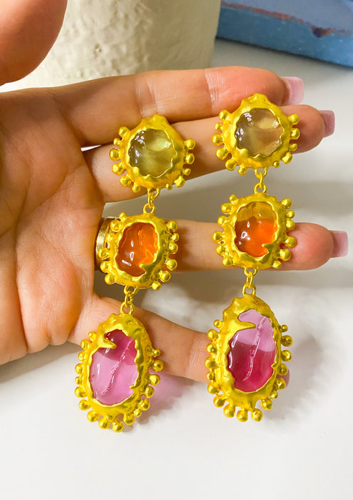 Molton Jewelled Drop Earrings