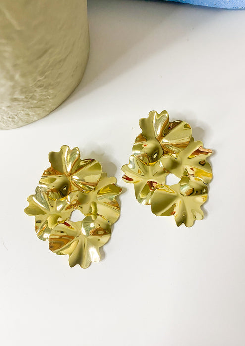 Gold Coral Reef Earrings