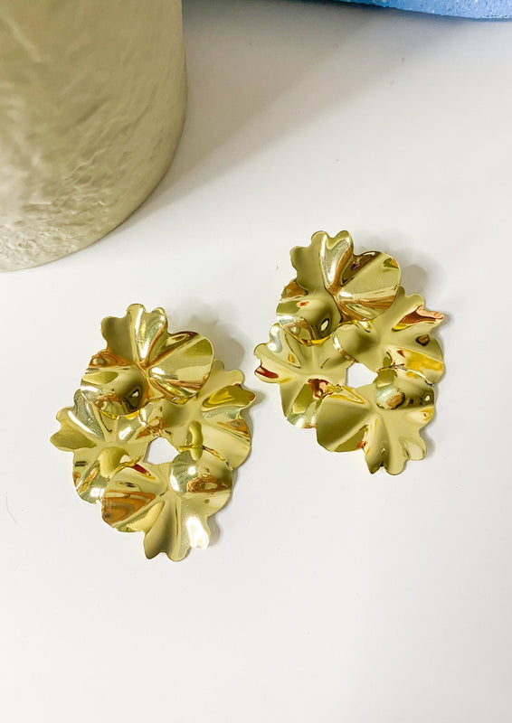 Gold Coral Reef Earrings