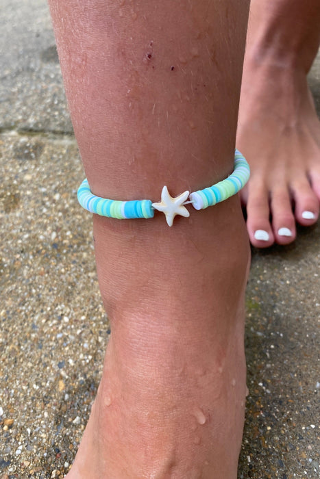 Starfish Aqua Mix Anklet