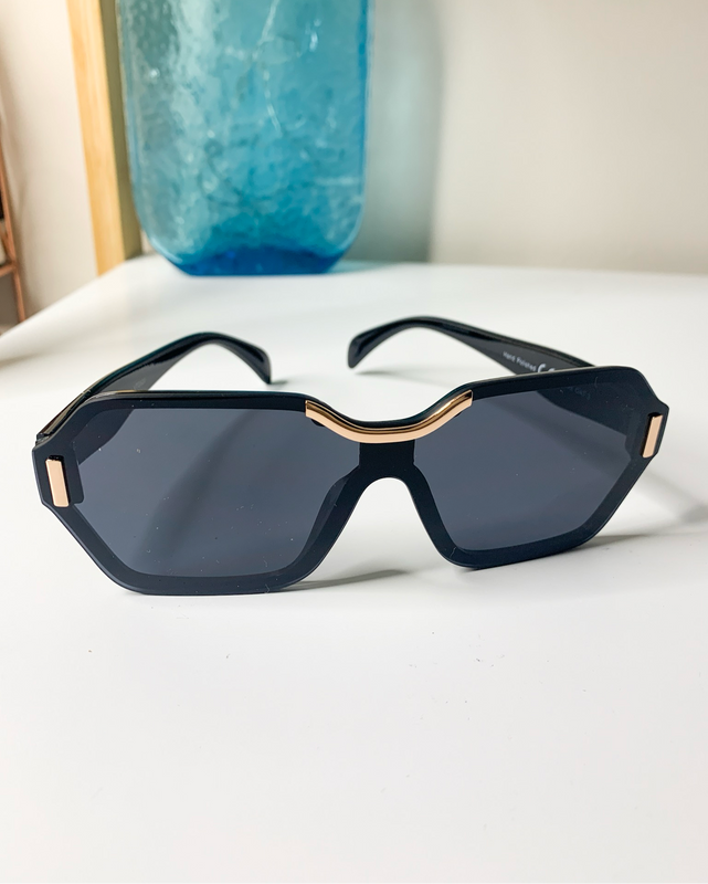 Gold Tipped Sunglasses Black