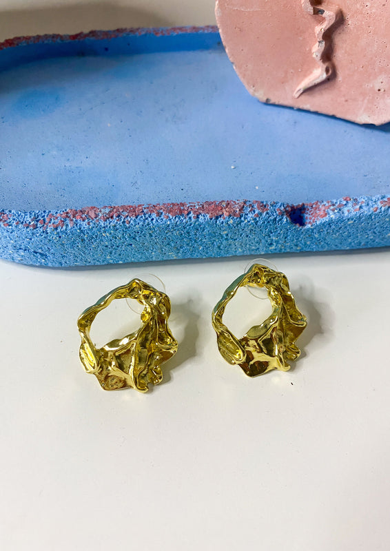 Pendientes dorados estilo retro Molton