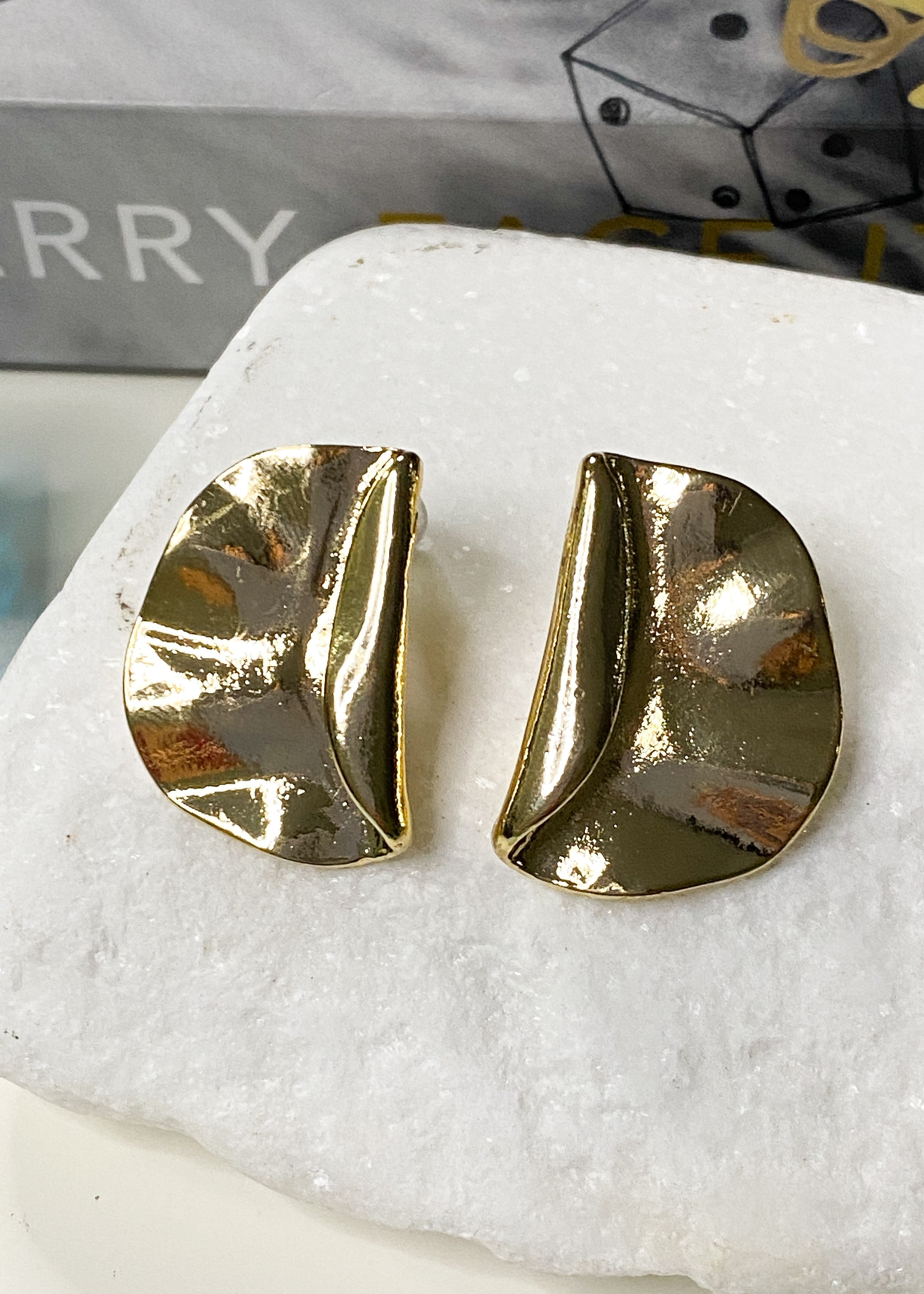 Retro Molton Crescent Earrings