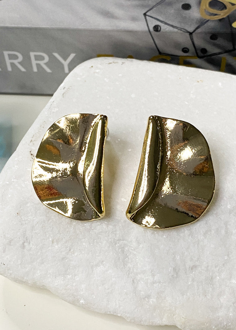 Retro Molton Crescent Earrings