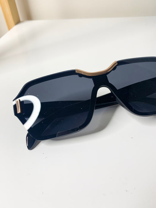 Gold Tipped Sunglasses Black