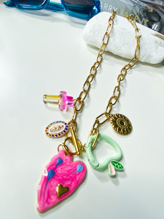 Eclectic Chunky Charms Necklace