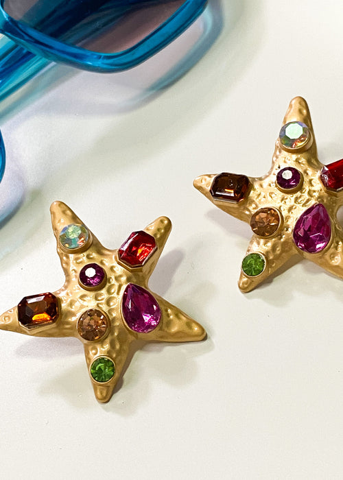 Jewelled Starfish Earrings