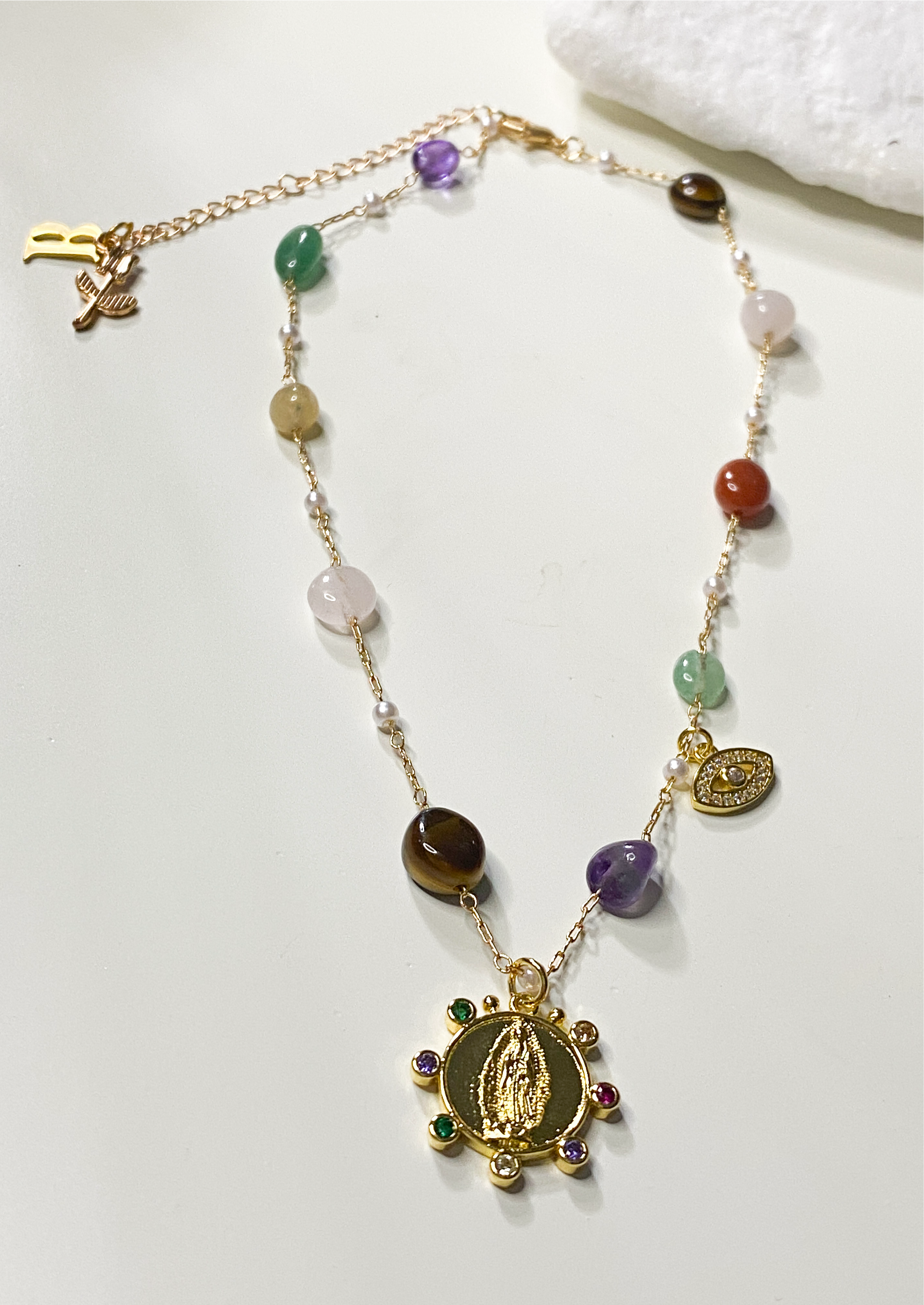 Colourful Stone Icon Necklace