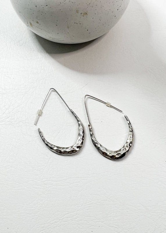 Molton Abstract Silver Hoops