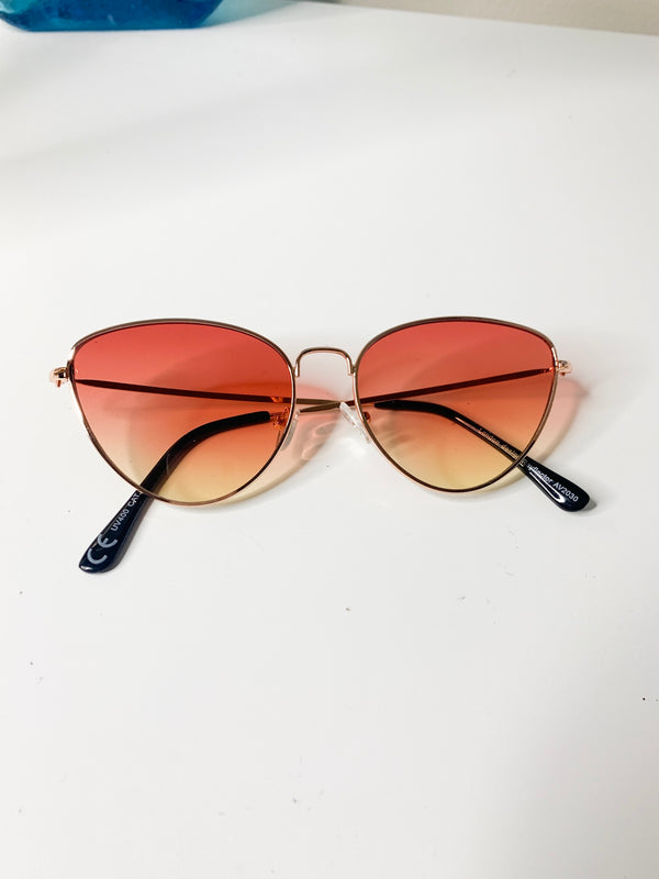 Cats Eye Sunglasses Sunset Orange