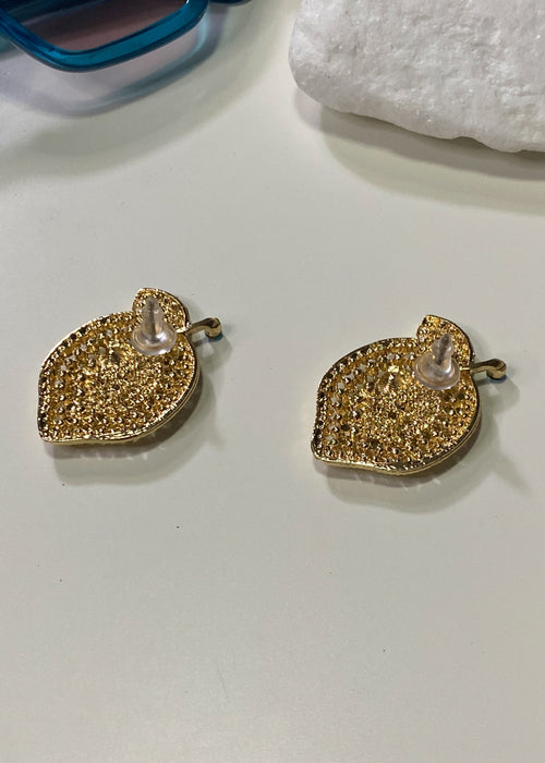 Rhinestone Lemon Earrings