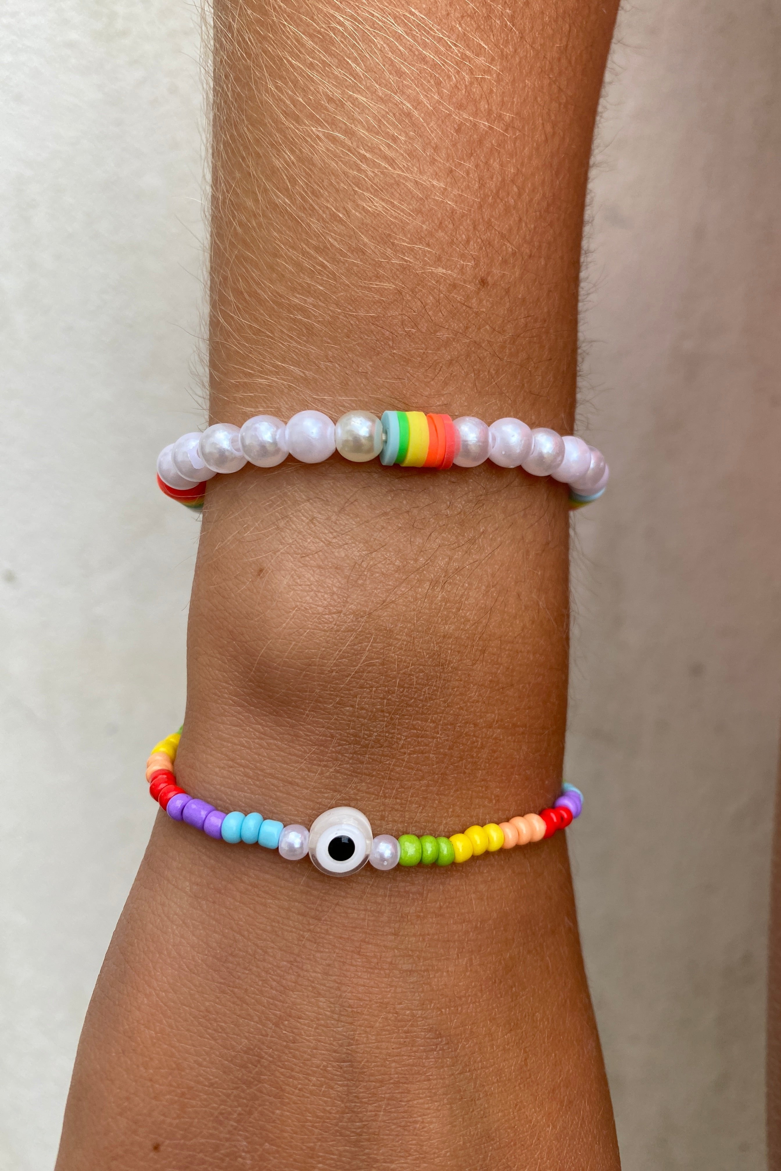 Rainbow Beaded Beachy Bracelets