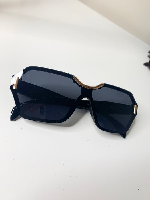 Gold Tipped Sunglasses Black