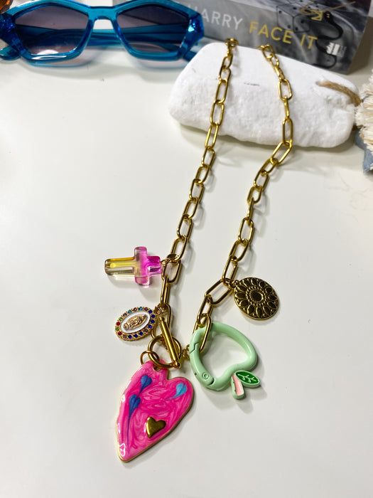 Eclectic Chunky Charms Necklace