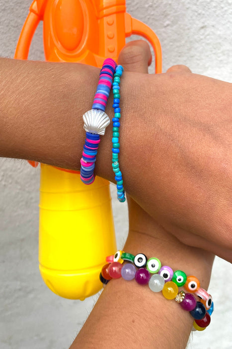 Shell Mix Bright Beaded Bracelets