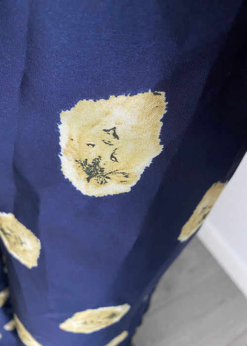 Navy Lion Satin PJ Suit