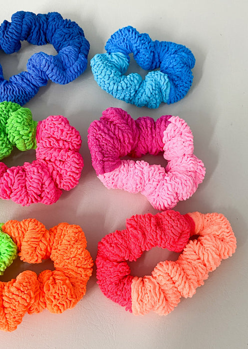 Two Tone Crinkle Scrunchies