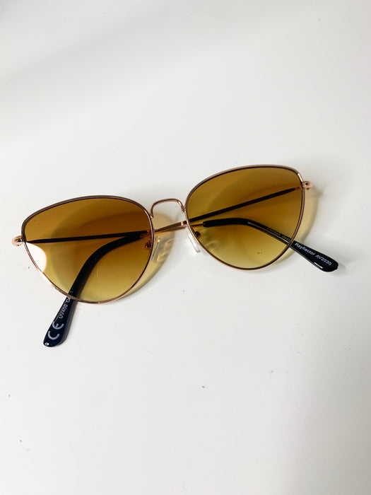 Cats Eye Sunglasses Tan