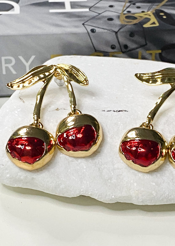 Cherry Drop Earrings