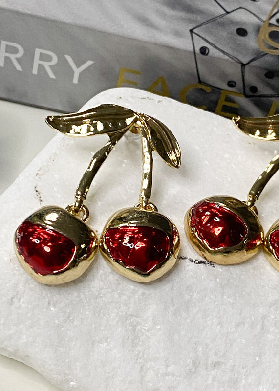 Cherry Drop Earrings