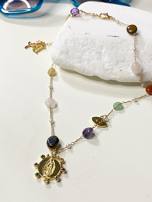 Colourful Stone Icon Necklace