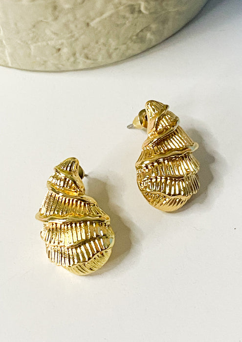 Gold Shell Studs