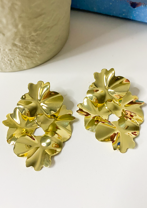 Gold Coral Reef Earrings